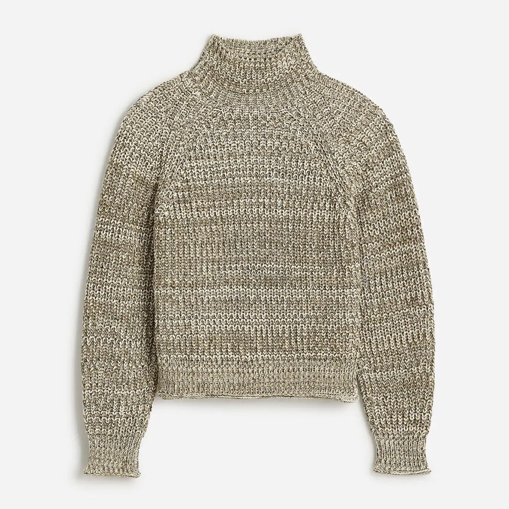 Madewell Knit Marled Cotton Mockneck Sweater